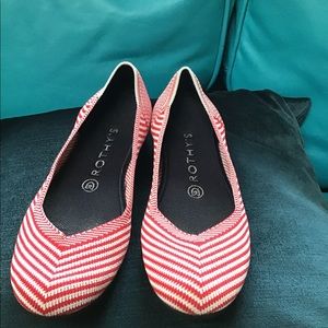 Rothy’s Retired Red and White stripe flat